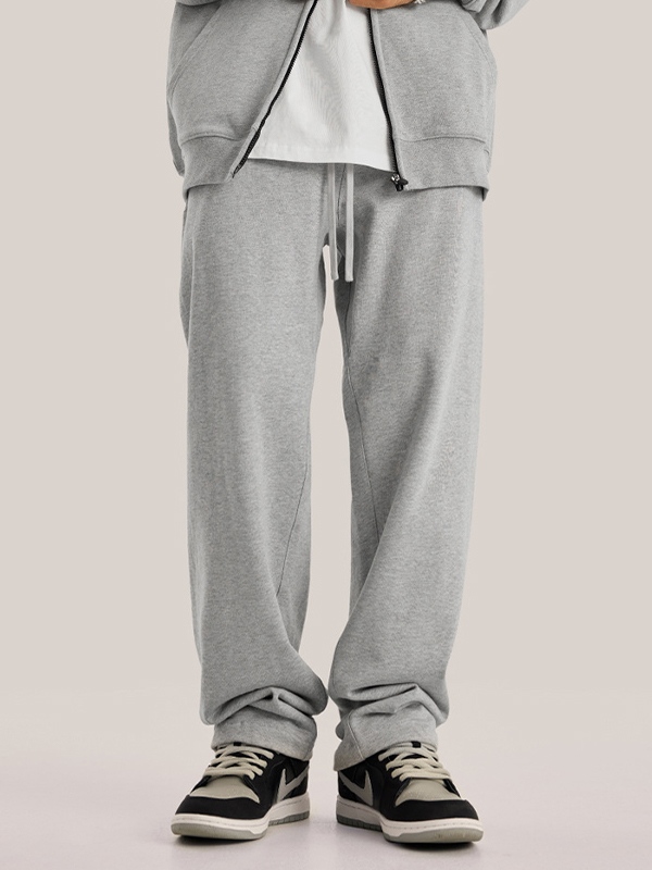 EMMIOL Pantalones de chándal con cordón de color liso para hombre