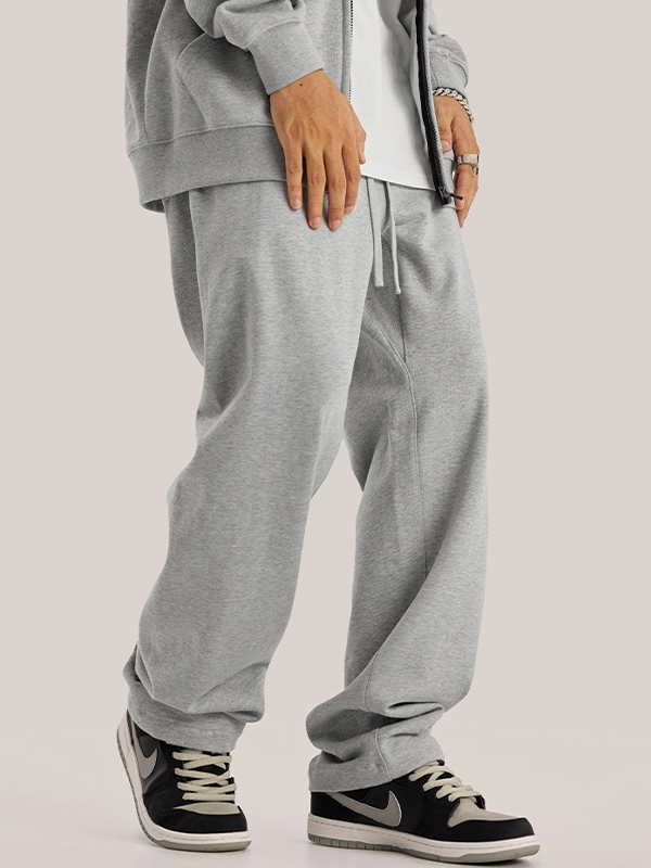 EMMIOL Pantalones de chándal con cordón de color liso para hombre