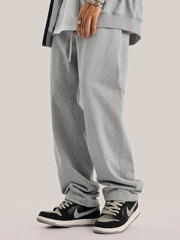 EMMIOL Pantalones de chándal con cordón de color liso para hombre
