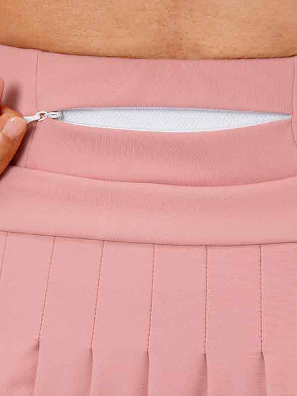 EMMIOL Double Layer Pleated Sporty Skirt