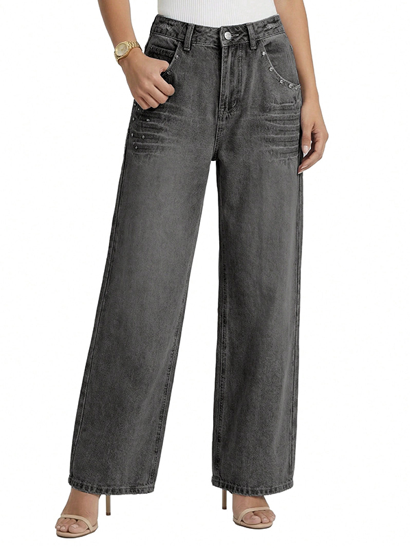 EMMIOL Pantalones vaqueros vintage lavados