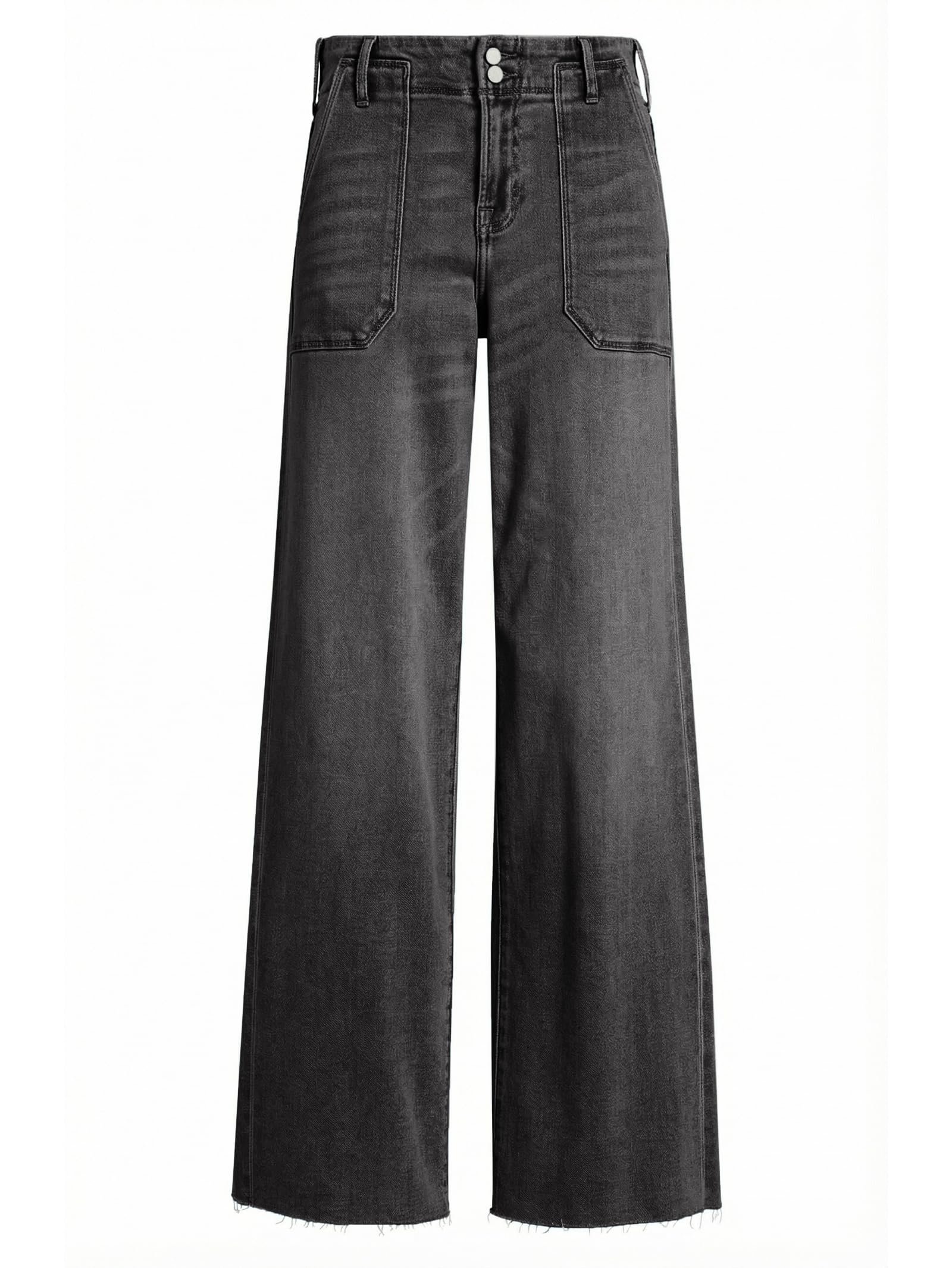 EMMIOL Vita media Gamba larga Vestibilità ampia Vita alta