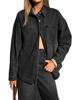 EMMIOL Camicie in denim oversize a maniche lunghe da donna