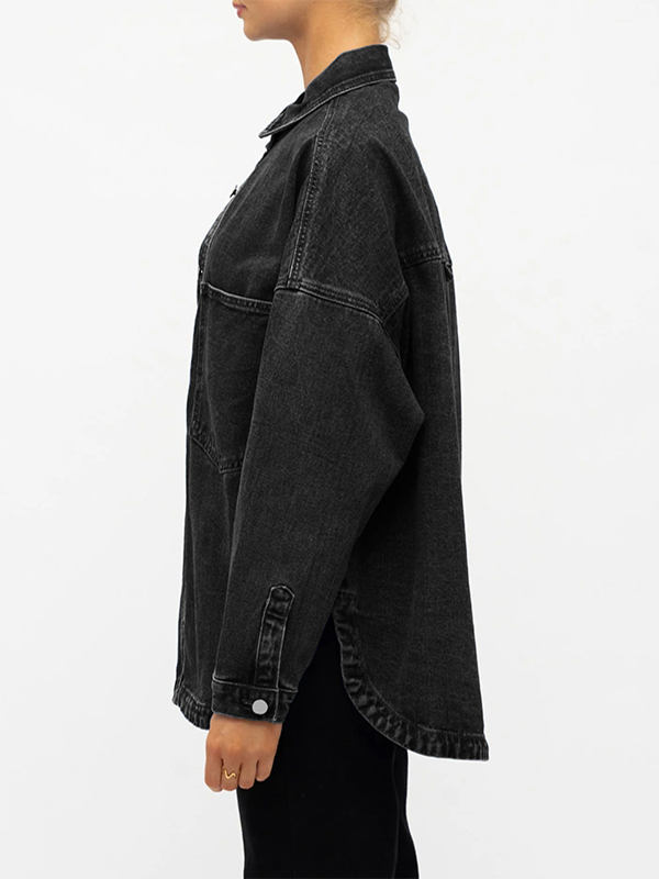 EMMIOL Camicie in denim oversize a maniche lunghe da donna