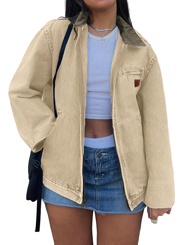 EMMIOL Vintage-Jeansjacke für Damen