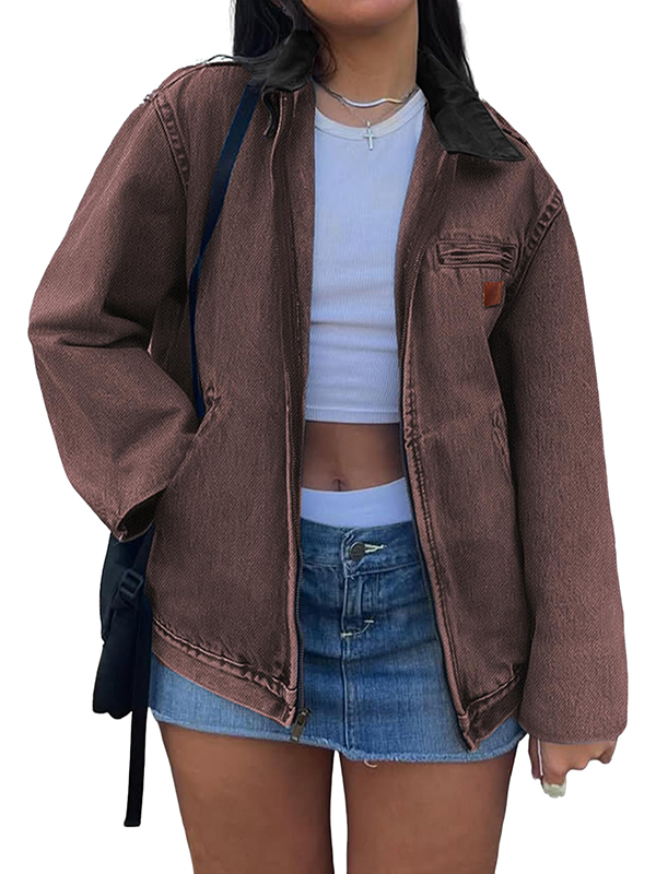 EMMIOL Vintage-Jeansjacke für Damen