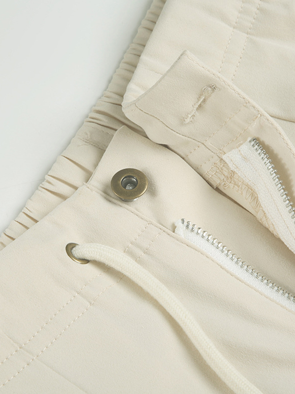EMMIOL Lässige, locker sitzende Hose mit weitem Bein und gewebtem Kordelzug im amerikanischen Streetstyle