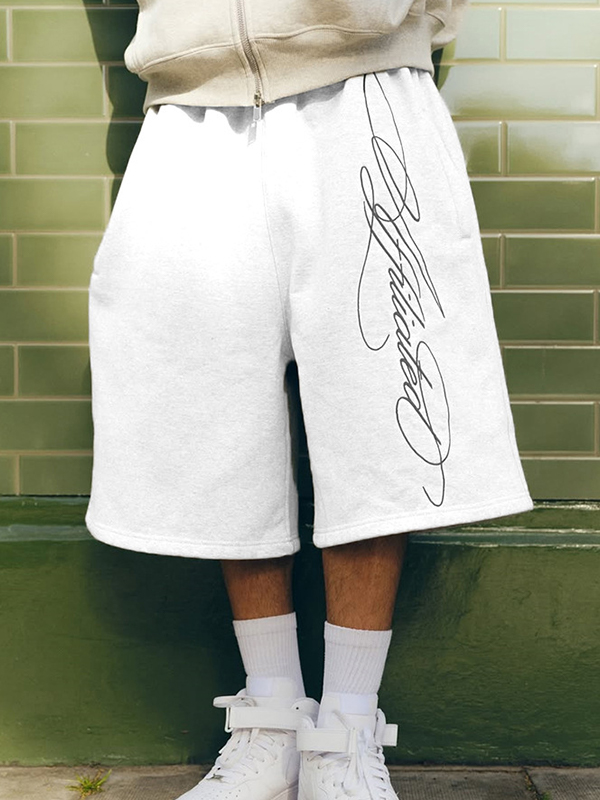 EMMIOL American Retro Hip-Hop Embroidered Trendy Loose-Fitting Casual Shorts