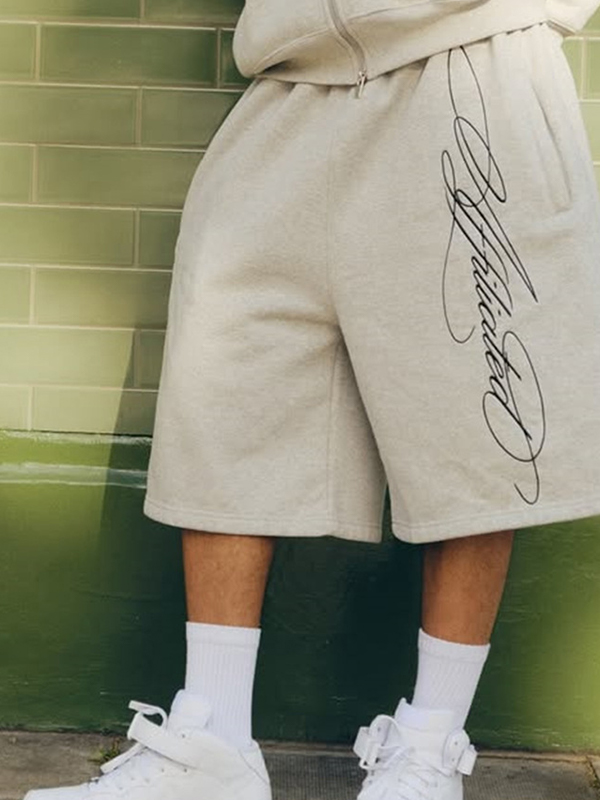 EMMIOL American Retro Hip-Hop Embroidered Trendy Loose-Fitting Casual Shorts