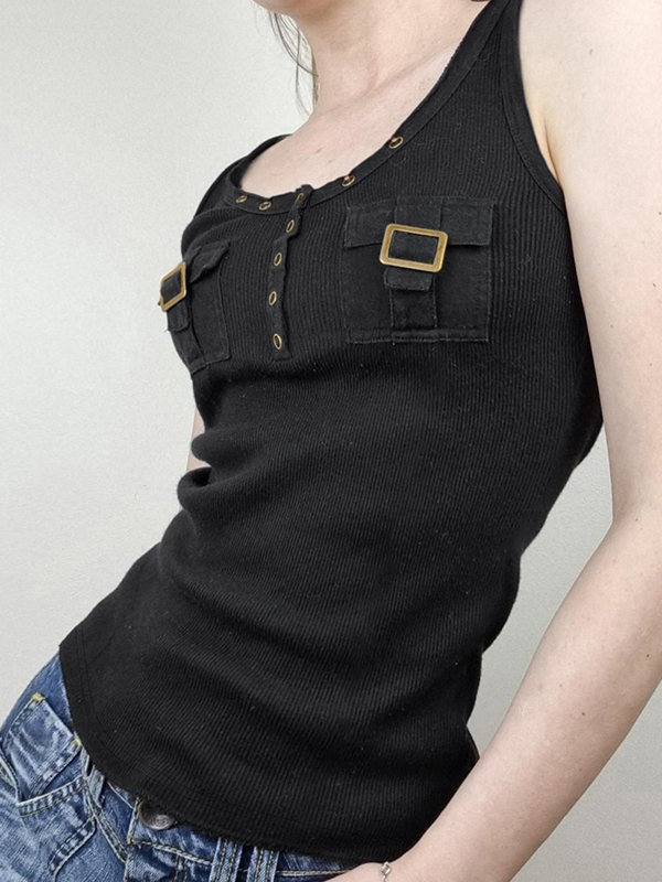 EMMIOL Gilet senza maniche elastico in stile abbigliamento da lavoro