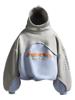 EMMIOL Felpa con cappuccio casual alla moda con stampa multicolore
