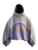 EMMIOL Felpa con cappuccio casual alla moda con stampa multicolore