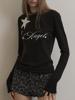 EMMIOL Fashionable Letter Print Long Sleeve