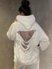 EMMIOL Ripped Lace Spliced Sweatshirts