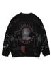 EMMIOL Blurred Figure Retro Print Pullover Knit Sweater