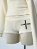 EMMIOL Pantaloncini in maglia vintage incrociati