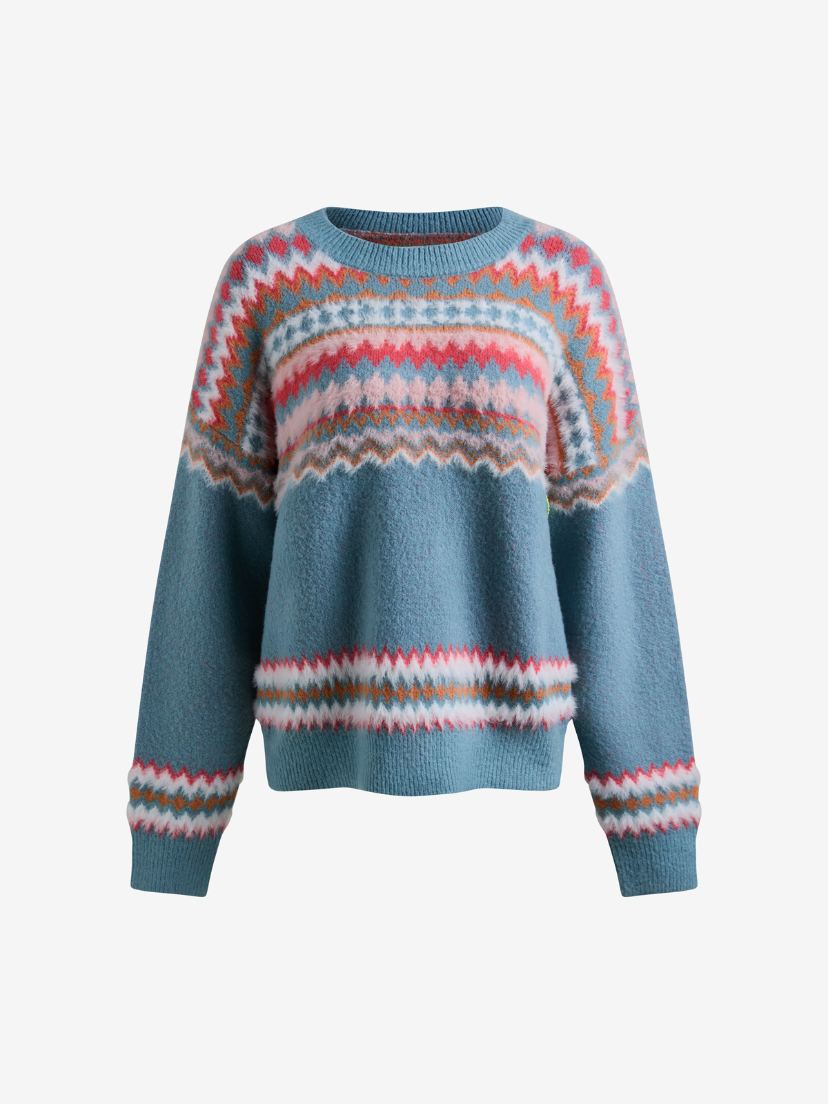 EMMIOL Maglione pullover con motivo Fair Isle