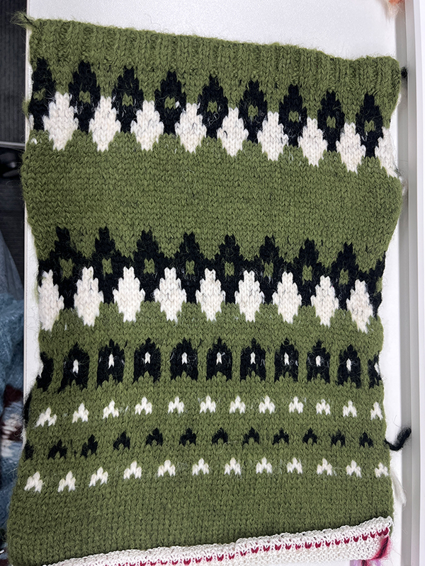 EMMIOL Cardigan pullover ampio con motivo Fair Isle