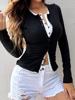 EMMIOL False Two-Piece Stretch Long Sleeve