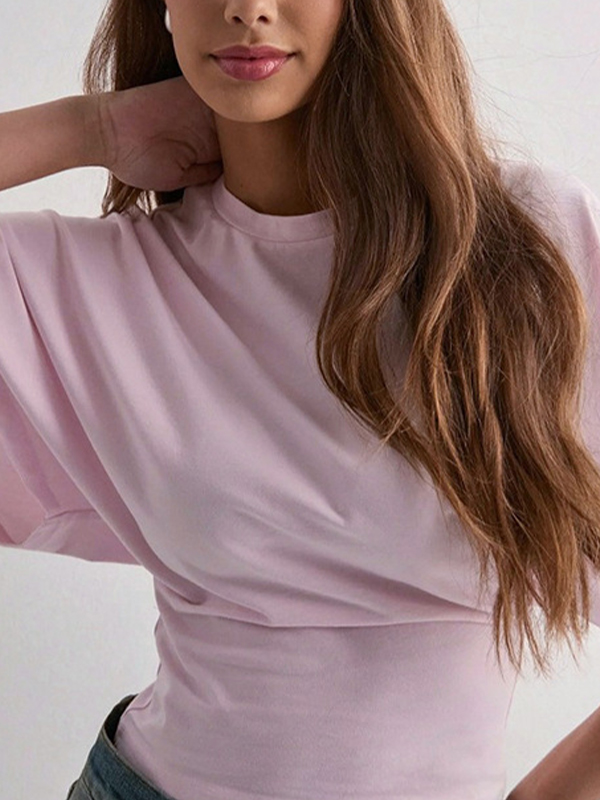 EMMIOL Stylish A Fitted Waist Short Sleeve