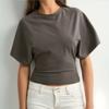 EMMIOL Stylish A Fitted Waist Short Sleeve