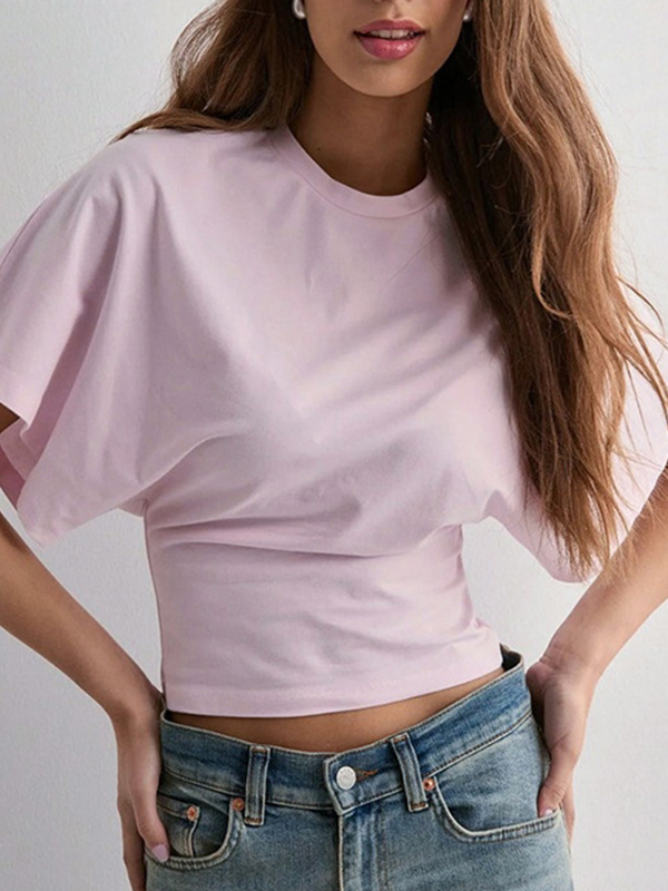 EMMIOL Stylish A Fitted Waist Short Sleeve