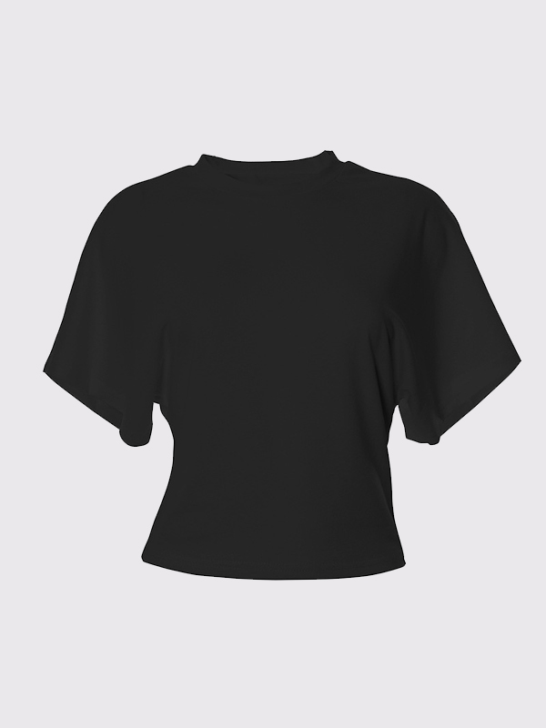EMMIOL Stylish A Fitted Waist Short Sleeve