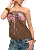 EMMIOL Hot Girl Style Drill Buckle Trägerloses Bandeau-Top
