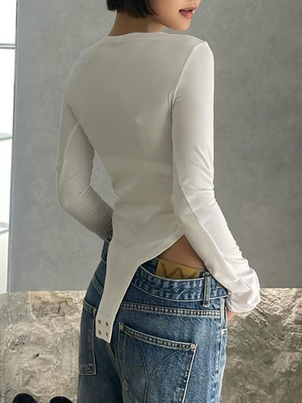 EMMIOL 3D Patterned Tie Print Long Sleeve