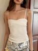 EMMIOL Trägerloses Cami-Top mit Mesh-Einsätzen