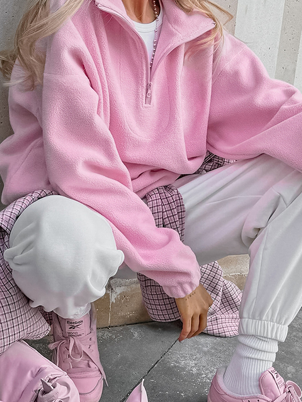 EMMIOL Felpe con cappuccio larghe e casual in pile