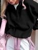 EMMIOL Sudadera con capucha holgada informal de polar