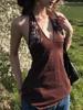 EMMIOL Neckholder-Camisole mit Retro-Blumenmuster