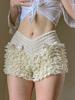 EMMIOL Shorts mit Falten und Rüschen