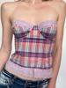 EMMIOL Top a fascia Spicy Girl a quadri