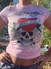 EMMIOL Skull And Rose Print Tees Short Sleeve
