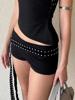 EMMIOL Ledershorts mit Metalllöchern