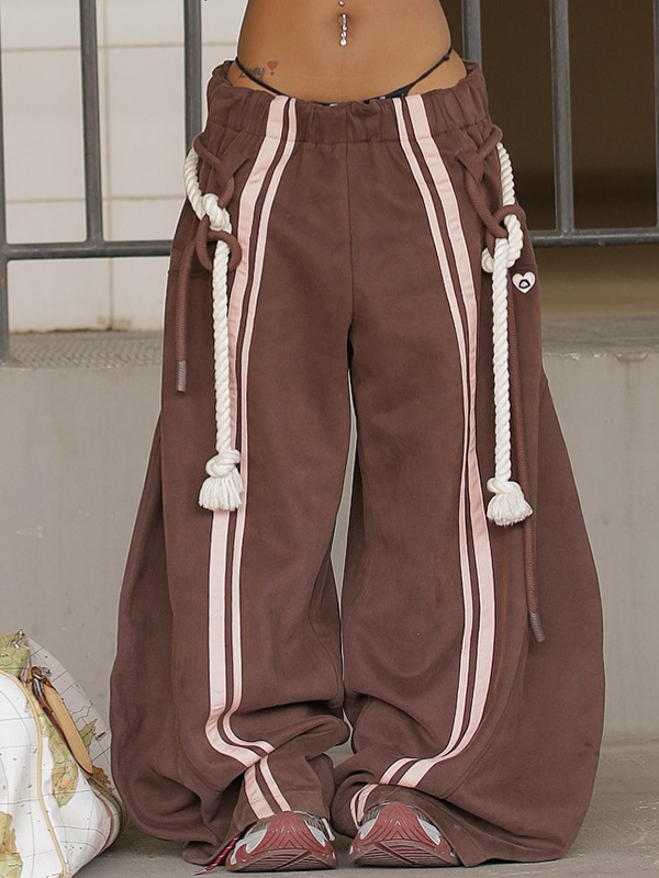 EMMIOL Pantalones de trabajo de estilo retro urbano con pierna ancha