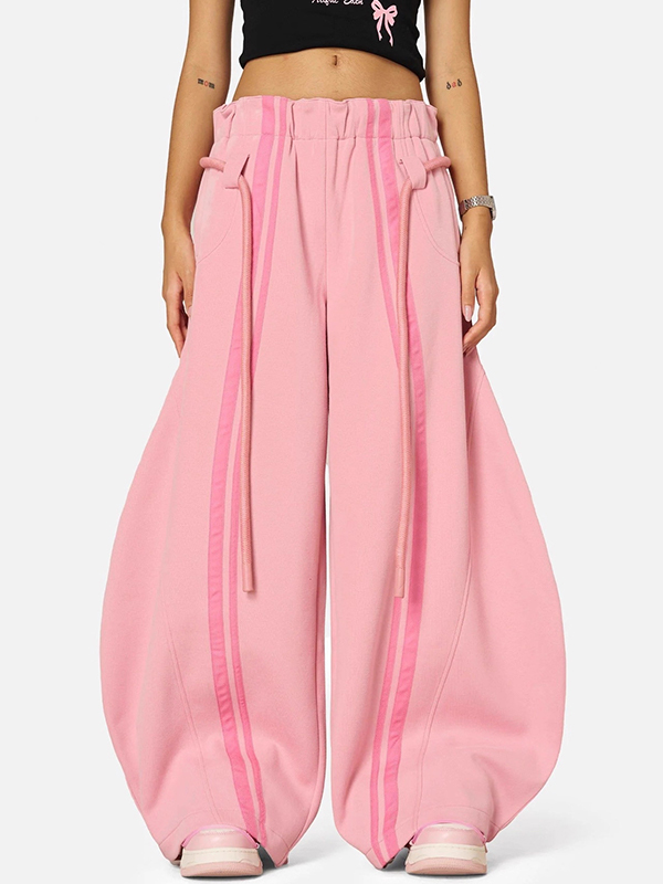 EMMIOL Pantalones de trabajo de estilo retro urbano con pierna ancha