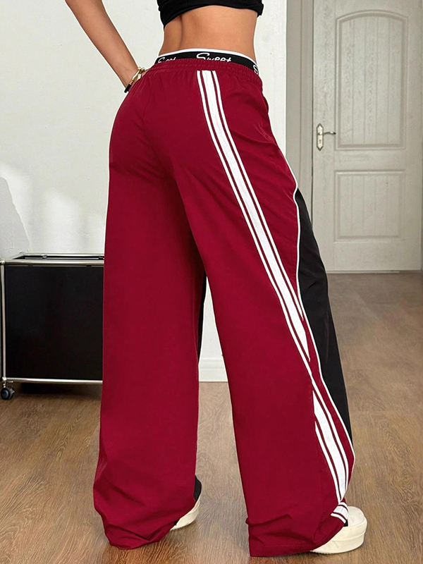EMMIOL Pantalones de trabajo de estilo retro urbano con pierna ancha