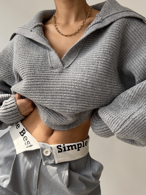EMMIOL Felpe casual con cerniera semiaperta