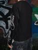 EMMIOL Handwritten Print  Oversized Long Sleeve