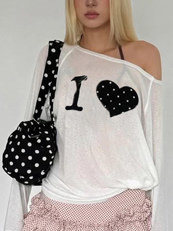 EMMIOL Y2K Print Casual  Oversized Long Sleeve