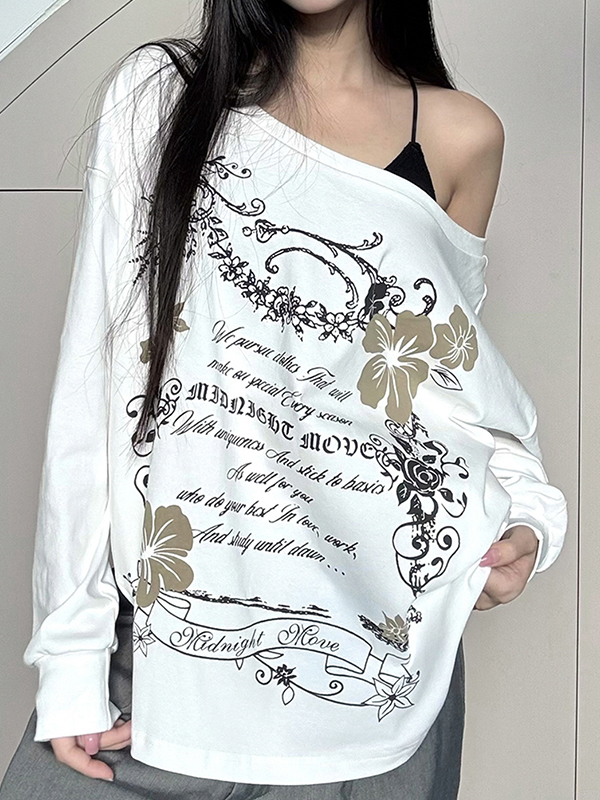EMMIOL Ethnic Floral Print  Oversized Long Sleeve