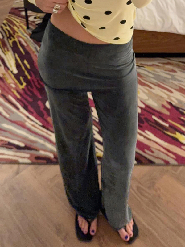 EMMIOL Splicing Y2K Straight Leg Pants