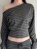 EMMIOL Stripe Loose Oversized Long Sleeve
