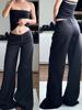 EMMIOL Pantalones anchos de traje casual