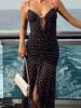 EMMIOL Polka Dot Sexy Maxi Dress
