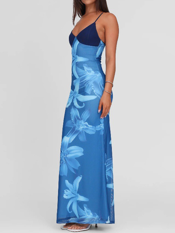 EMMIOL Three-Dimensional Floral Print Maxi Dress