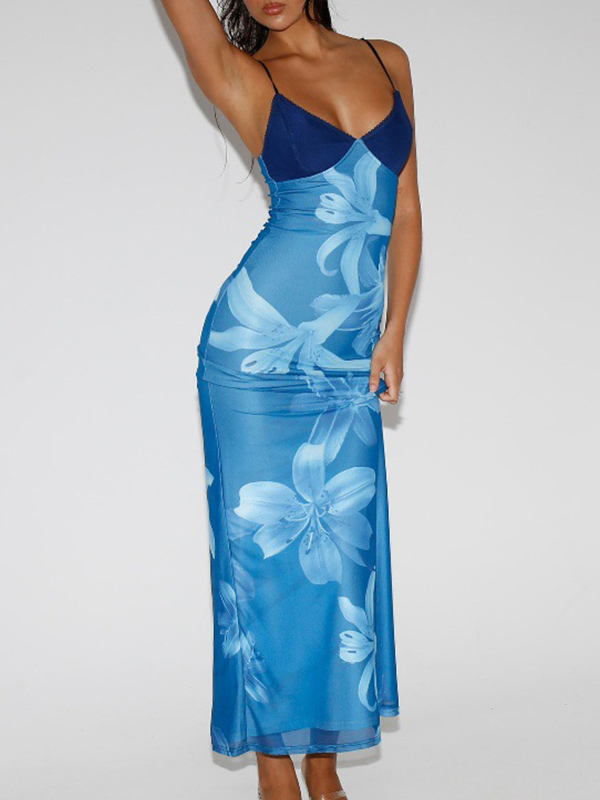 EMMIOL Three-Dimensional Floral Print Maxi Dress